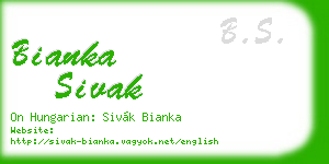 bianka sivak business card